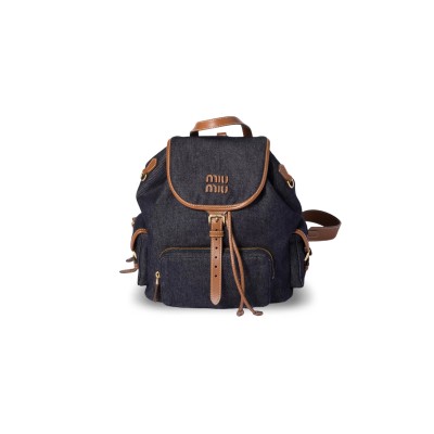 MIU MIU DENIM BACKPACK 5BZ042 (29.5*25*12.5cm)